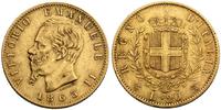 20 lirów 1863, Turyn, złoto 6.44 g
