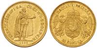 10 koron 1892, złoto 3.37 g