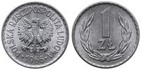 1 złoty 1966, Warszawa, aluminium, piękny, Parch