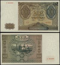 100 złotych 1.08.1941, seria A 3802683, wada pro