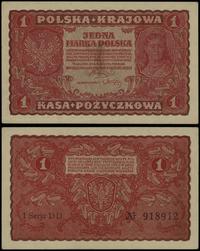 1 marka polska 23.08.1919, seria I-DD 918912, pi