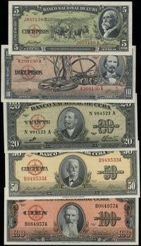 5, 10, 20, 50 i 100 peso 1958-1960, razem 5 sztu