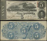 5 dolarów 1863, przebarwienia papieru, zagniecen