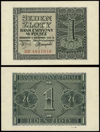 1 złoty 1.08.1941, seria BD, numeracja 4041910, 