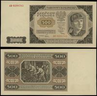 500 złotych 1.07.1948, seria AD, numeracja 02987