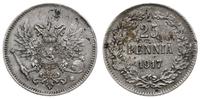25 penniä 1917 S, Helsinki, na awersie bez koron