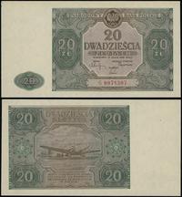 20 złotych 15.05.1946, na lewym górnym rogu plam