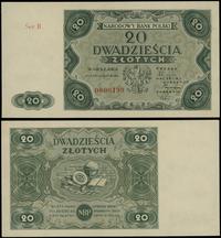 20 złotych 15.07.1947, seria B numeracja 0800199
