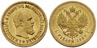 5 rubli 1889/AT, złoto 6.42 g