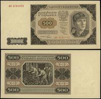 500 złotych 1.07.1948, seria AC 4741473, drobne 