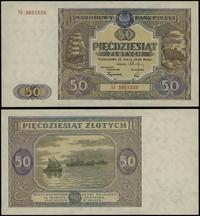 50 złotych 15.05.1946, seria M 3851239, minimaln
