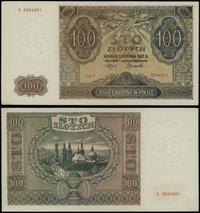 100 złotych 1.08.1941, seria A 2594951, delikatn