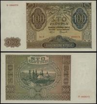 100 złotych 1.08.1941, seria D 0898375, delikatn