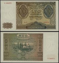 100 złotych 1.08.1941, seria D 0898373, delikatn