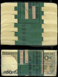 paczka banknotów 1000 x 50 złotych 1.12.1988, se