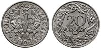 20 groszy 1923, Warszawa, nikiel, piękny egzempl
