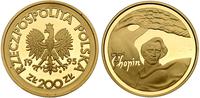 200 złotych 1995, Chopin, złoto 15.53 g, bardzo 