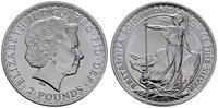 2 funty 2009, Britannia, 1 uncja srebra, pięknie