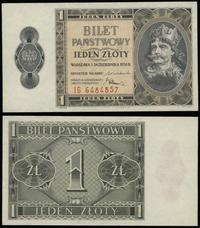 1 złoty 1.10.1938, seria IG 6484857, Lucow 719 (