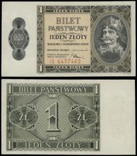 1 złoty 1.10.1938, seria IG 6457462, Lucow 719 (