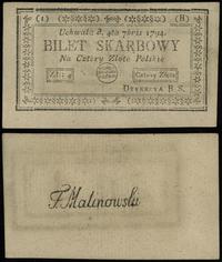 4 złote polskie 4.09.1794, seria 1-B, bez numera