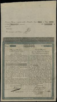 XIX wiek, Obligacja Udziałowa pożyczki na 300 złotych z 1829 r