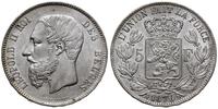 5 franków  1870, Bruksela, ładnie zachowane, De 