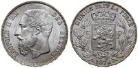5 franków  1876, Bruksela, moneta bardzo ładnie 