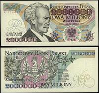2.000.000 złotych 14.08.1992, banknot z błędem  