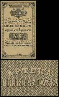 Polska, sola weksel na 15 kopiejek, 1861