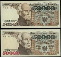 zestaw: 2 x 50.000 złotych (1 x 1.12.1989 - PRL 
