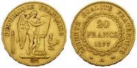 20 franków 1877/A, złoto 6.42 g