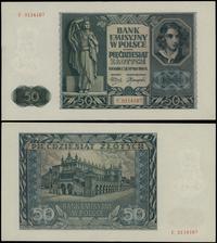50 złotych 1.08.1941, seria E, numeracja 0114167