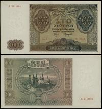 100 złotych 1.08.1941, seria A, numeracja 611166