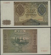 100 złotych 1.08.1941, seria D, numeracja 089837