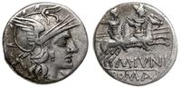 denar 145 pne, Rzym, Aw: głowa Romy w hełmie w p
