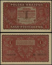 1 marka polska 23.08.1919, seria I-GB 305875, zg