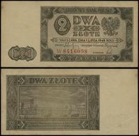 2 złote 1.07.1948, seria W, numeracja 8416096, z