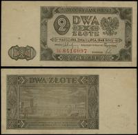 2 złote 1.07.1948, seria W, numeracja 8416097, z