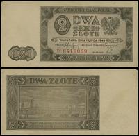 2 złote 1.07.1948, seria W, numeracja 8416099, z