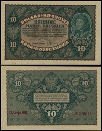 10 marek polskich 23.08.1919, seria II-BK, numer