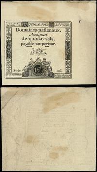 Francja, asygnata na 15 soli, 4.01.1792