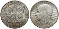 10 zlotych 1932, Anglia, głowa kobiety w czepcu,
