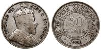 50 centów 1907, Londyn, srebro próby 925, nakład