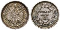20 centavos 1900, Potosi, srebro próby 900, 4.58