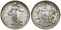 2 franki 1917, Paryż, srebro próby "835" 10.01 g