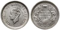 1/2 rupii 1943, Bombaj, srebro próby "500" 5.83 