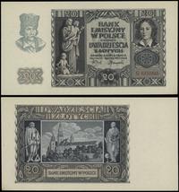 20 złotych 1.03.1940, seria G, numeracja 6350385