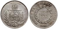1.000 reis 1860, Rio de Janeiro, srebro próby "9