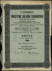 akcja na 100 złotych 1930, Żyrardów, numeracja 1